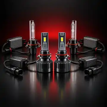 LED and HID car headlight bulbs