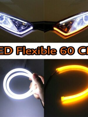 Head Light LED Neon Lights with Turn Signal | Universal Flexible DRL Strip for Cars