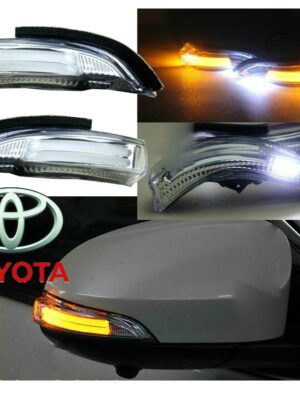 Toyota Corolla 2015–2024 Side Mirror Neon Indicator Light Triple Function LED | Sequential Turn Signal DRL Mirror Lamp Upgrade