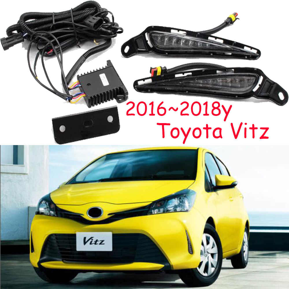 2016-2018year-for-Toyota-Vitz-daytime-light-car-accessories-LED-DRL-headlight-for-Toyota-Vitz-fo