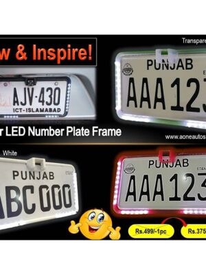 1Pc Car LED Number Plate Frame with Camera Fitting Option