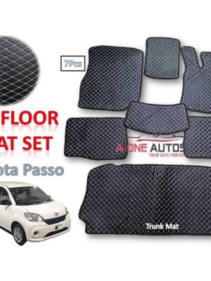 Toyota Passo 7D Luxury Floor Mat Set of 7pcs with Trunk
