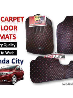 Honda City 2015~20 7D Luxury Carpet Floor Mat Set of 3pcs
