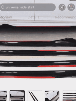 universal | side skirt | in glossy black | car exterior accessories