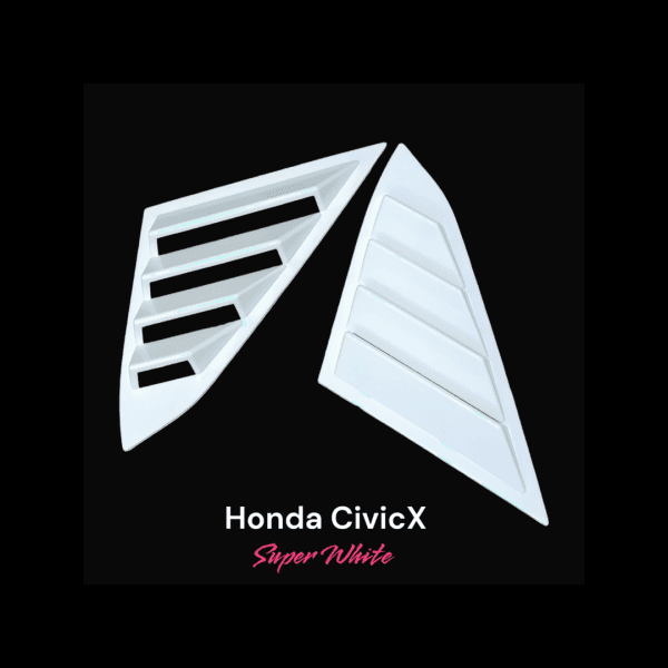 Honda civic 2016 | quarter | glass louver | in white colour | 4 spokes | car exterior accessories