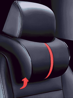 Car Neck Rest Pillow Cushion New Design in Leather Black